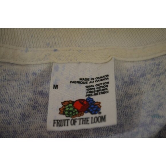 Richmond Flatland 10K Race 1991 Medium Fruit of Loom Shirt Splatter Print Vtg - Picture 9 of 12
